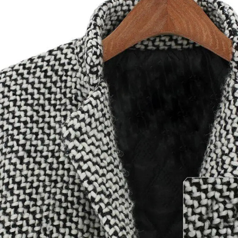 Women's Houndstooth Winter Coat | Tailored Wool-Blend Jacket
