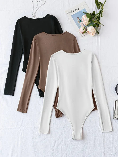 Women’s 3-Pack Long Sleeve Bodysuits