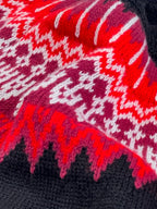Damski gruby sweter | Okrągły dekolt i nordycki wzór