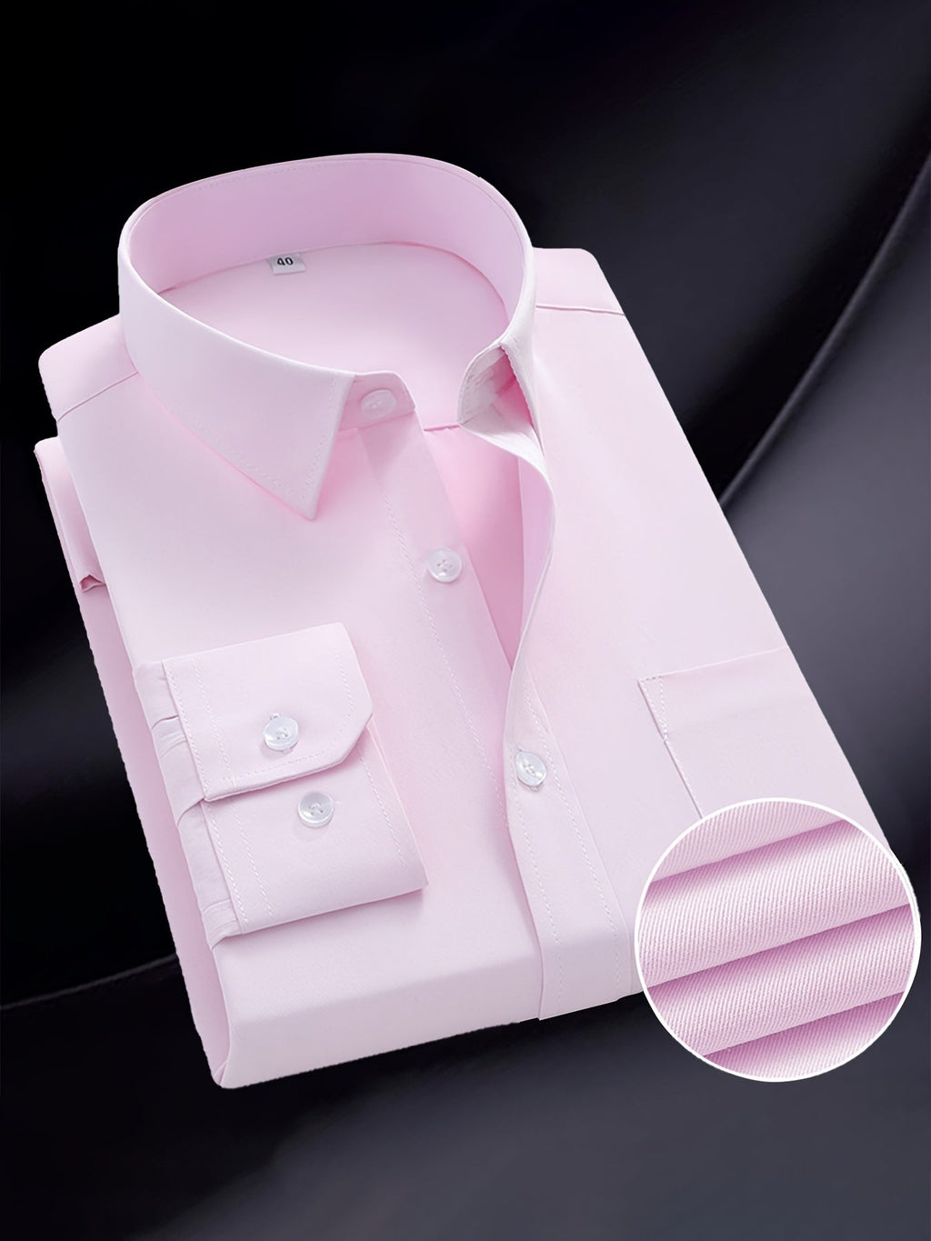 Men's Long Sleeve Formal Shirt | Regular Fit Business Shirt