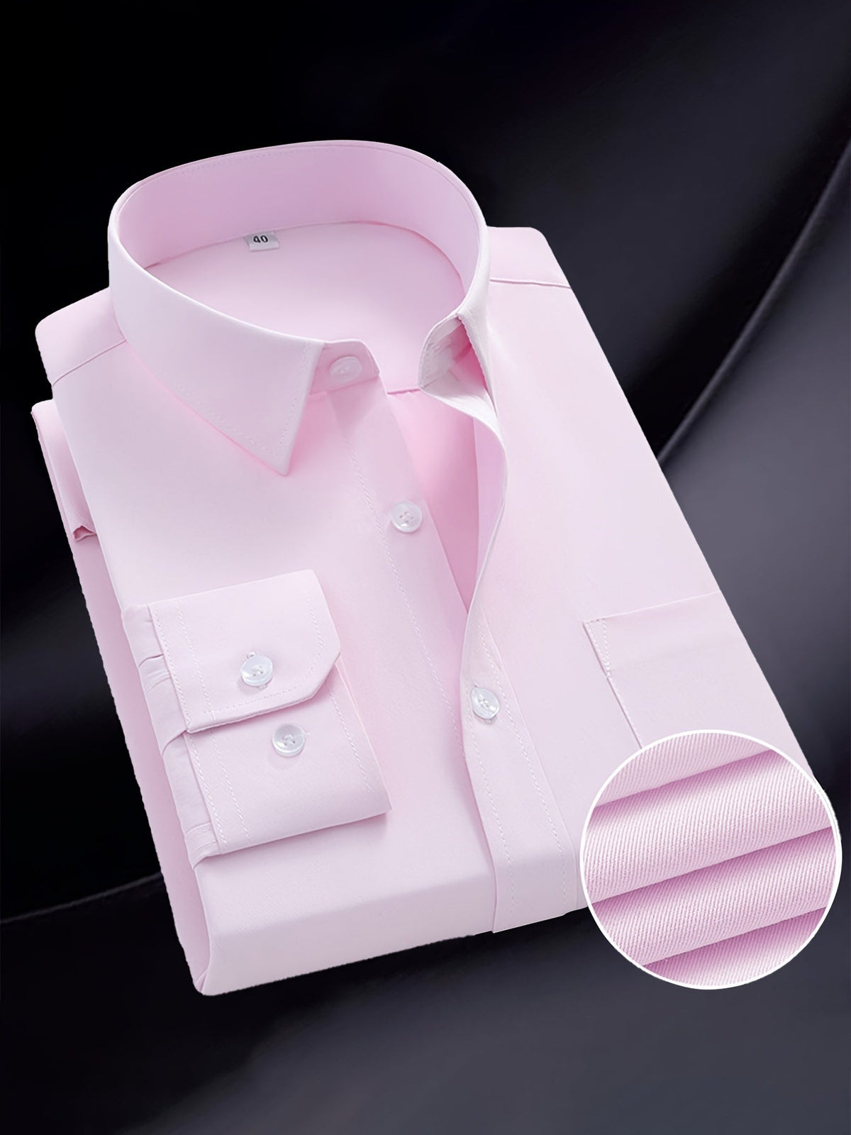 Men's Long Sleeve Formal Shirt | Regular Fit Business Shirt