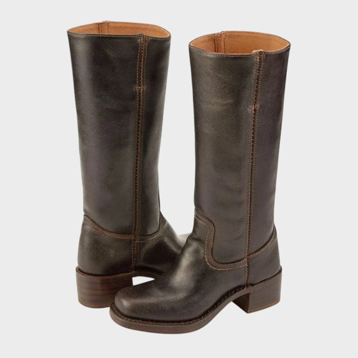Bottes d’équitation western classiques pour femme, hauteur genou