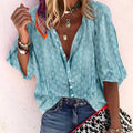 Women's Printed Button-Up Blouse for Summer