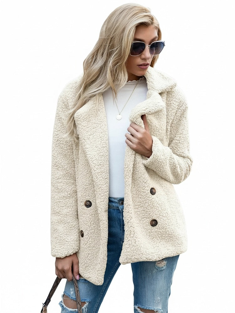 Women's Teddy Fleece Double-Breasted Jacket