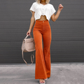 Women’s High-Waisted Corduroy Flared Trousers