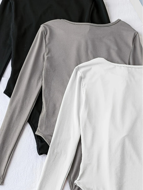 Women’s 3-Pack Long Sleeve Bodysuits