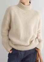 Pull à col roulé oversize en cachemire pour femme