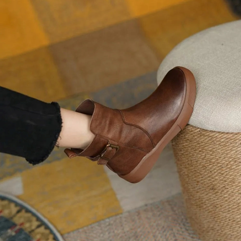 Women's Casual Buckle Ankle Boots