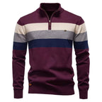 Men's Quarter Zip Turtleneck Sweater