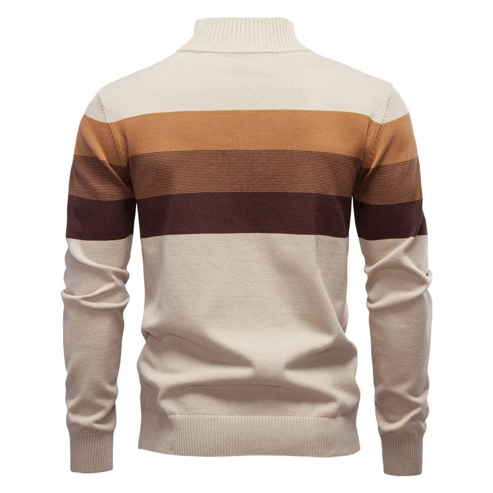 Men's Quarter Zip Turtleneck Sweater