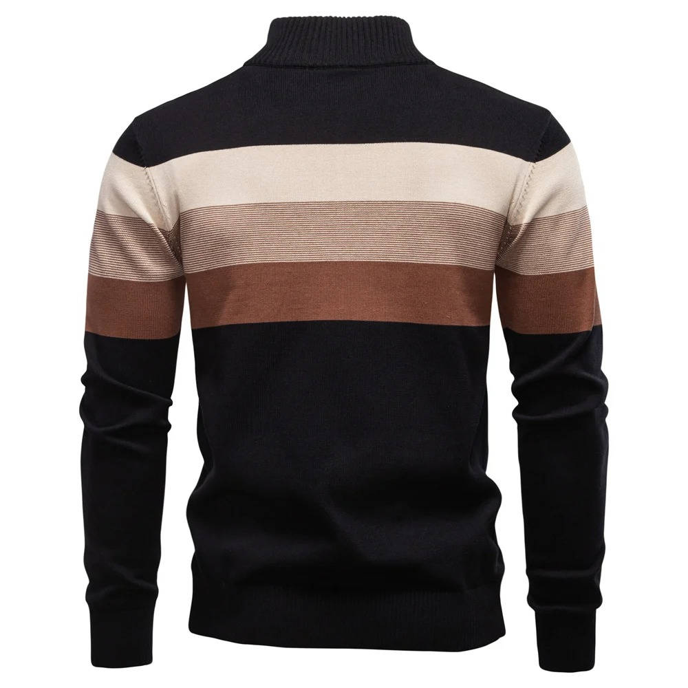 Men's Quarter Zip Turtleneck Sweater