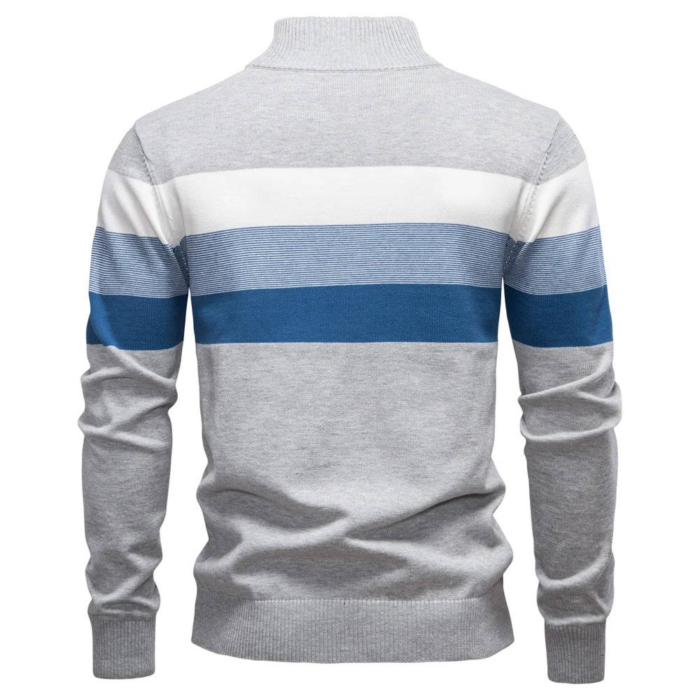 Men's Quarter Zip Turtleneck Sweater