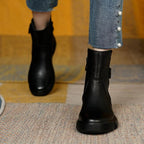 Women's Casual Buckle Ankle Boots