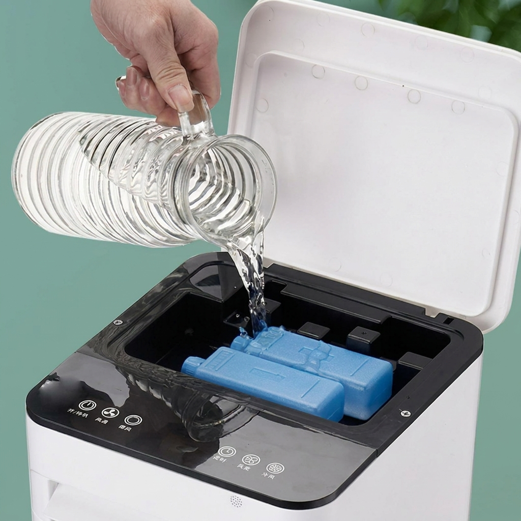 Portable Evaporative Air Cooler with Humidifier for Summer Home Cooling