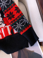 Pull de Noël oversize pour femme | Maille Fair Isle avec Père Noël