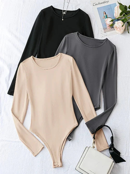 Women’s 3-Pack Long Sleeve Bodysuits