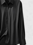 Women's Collared Long Sleeve Button-Up Shirt