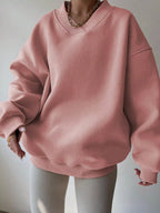 Women's Oversized V-Neck Jumper