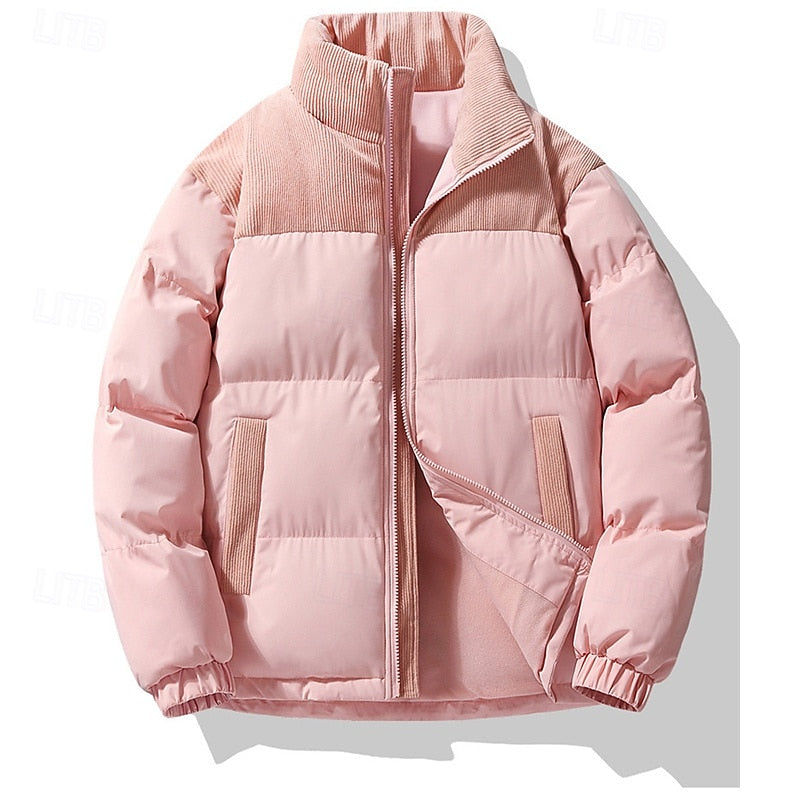 Doudoune matelassée pour homme | manteau d'hiver à col montant
