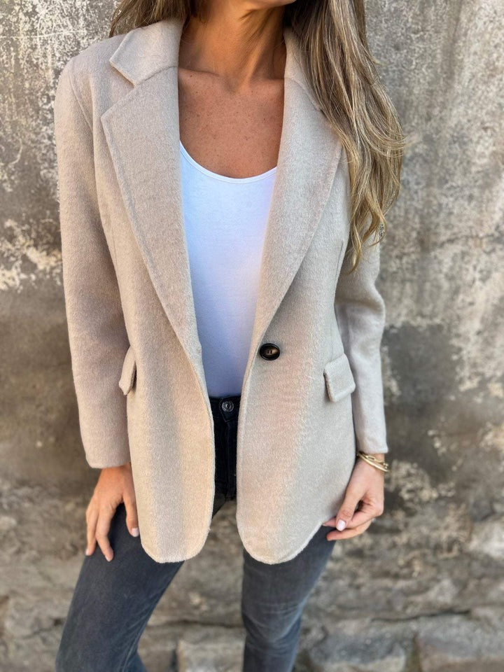 Blazer souple à simple boutonnage pour femme