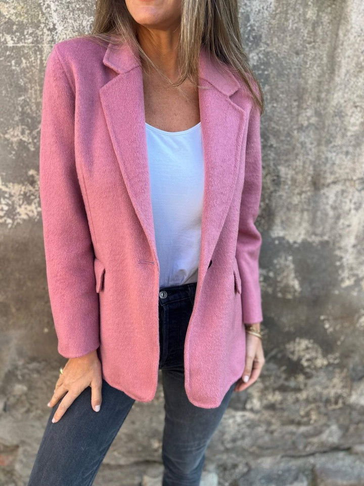 Blazer souple à simple boutonnage pour femme