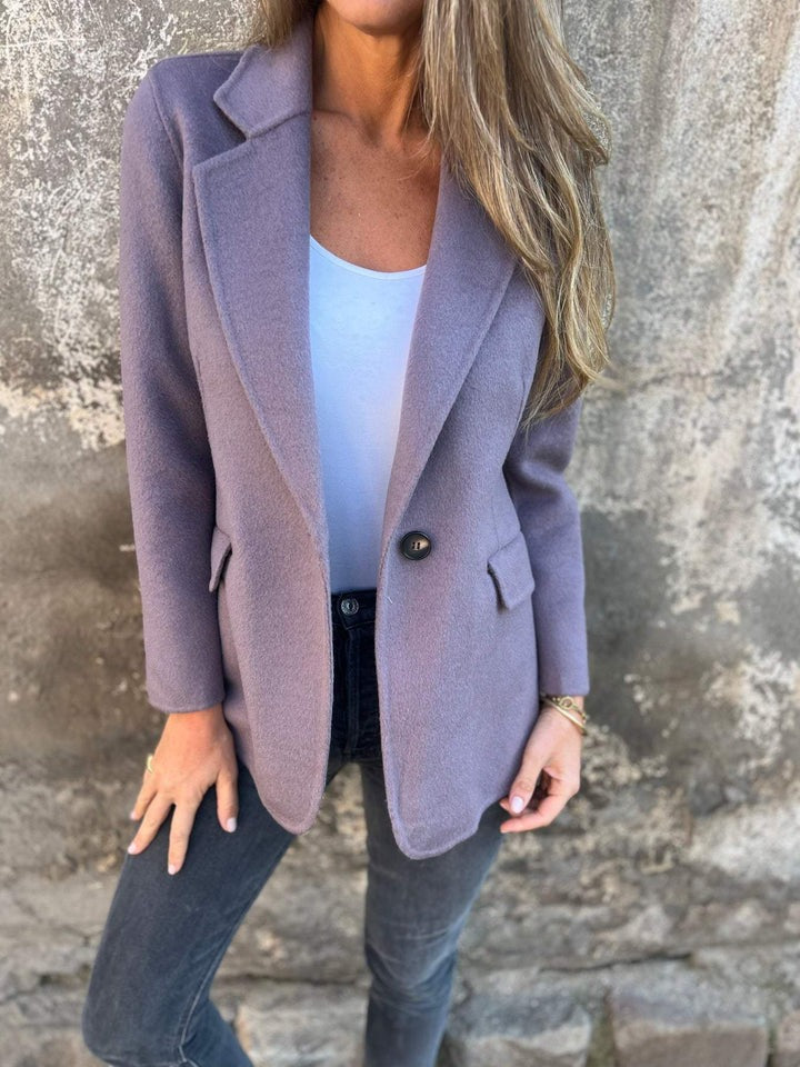 Blazer souple à simple boutonnage pour femme