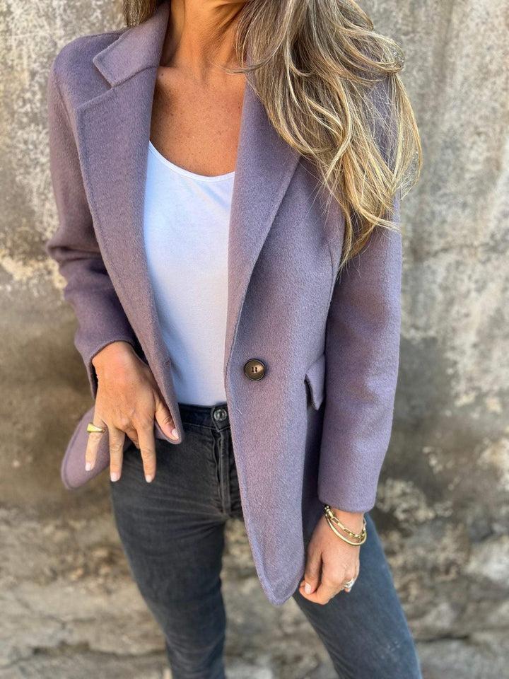 Blazer souple à simple boutonnage pour femme