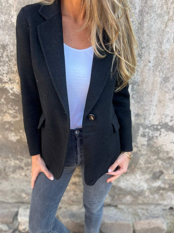 Blazer souple à simple boutonnage pour femme