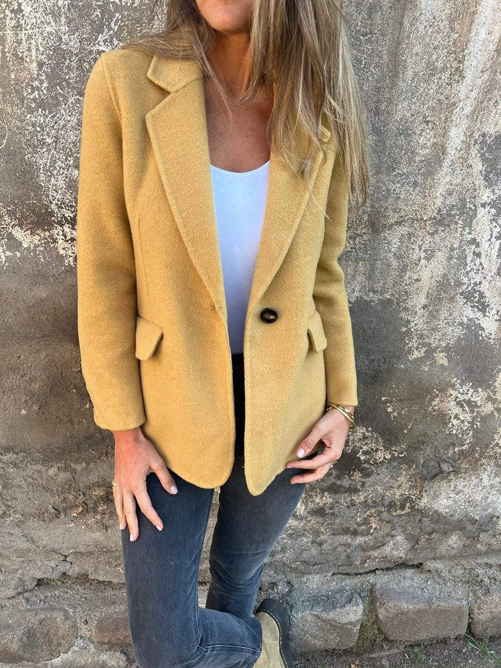 Blazer souple à simple boutonnage pour femme