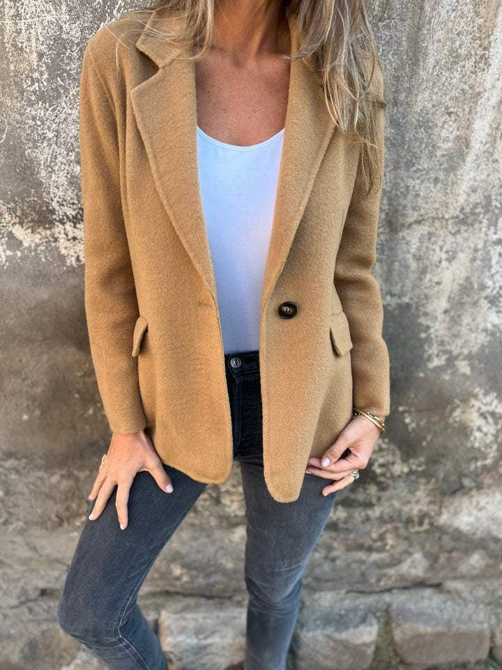 Blazer souple à simple boutonnage pour femme
