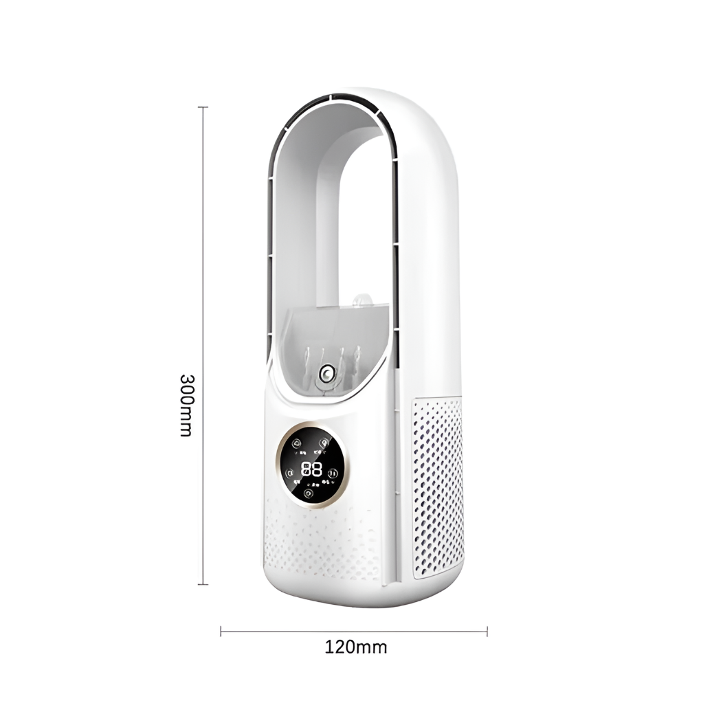 Bladeless Air Cooler with Humidifier & LED Night Light for Summer Cooling