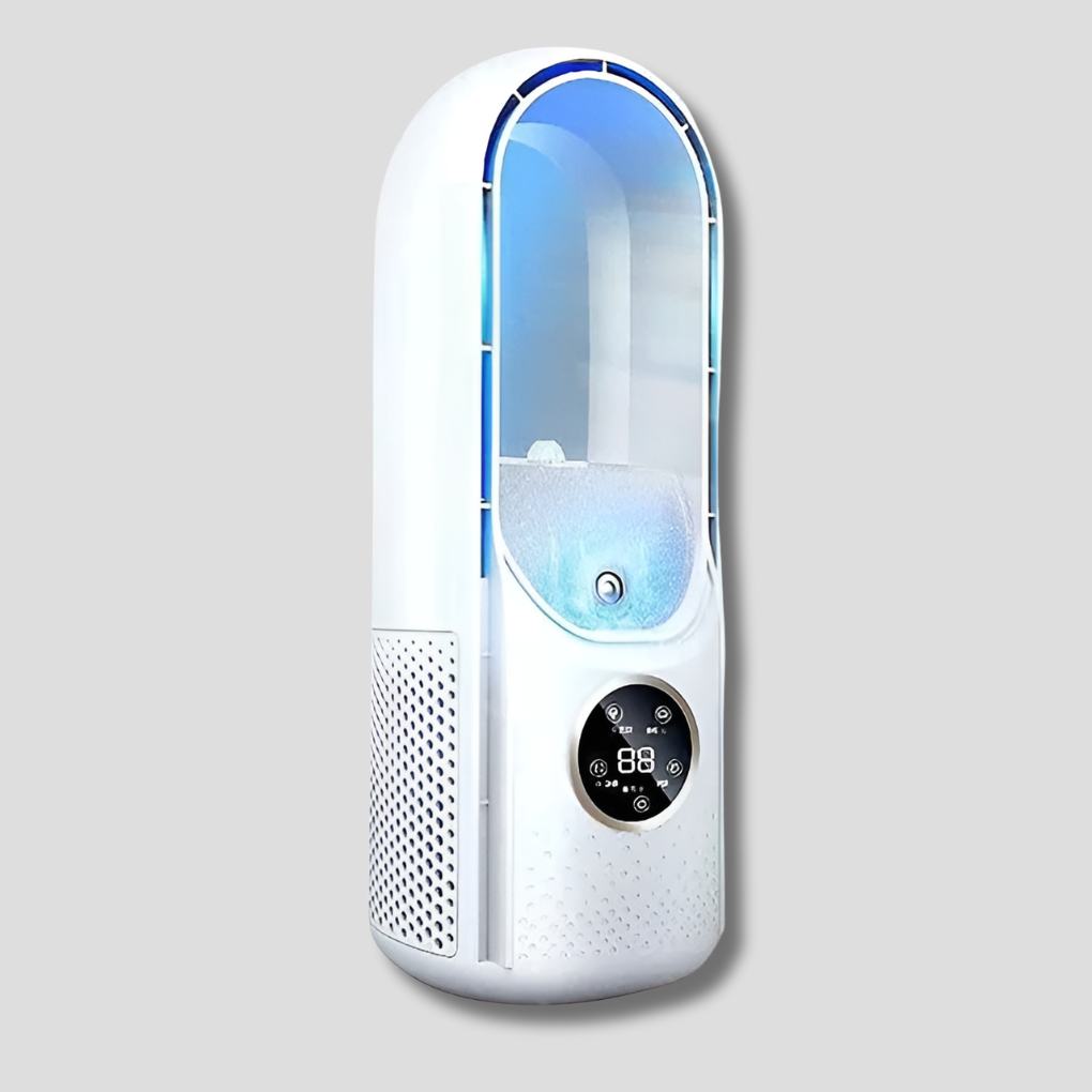 Bladeless Air Cooler with Humidifier & LED Night Light for Summer Cooling