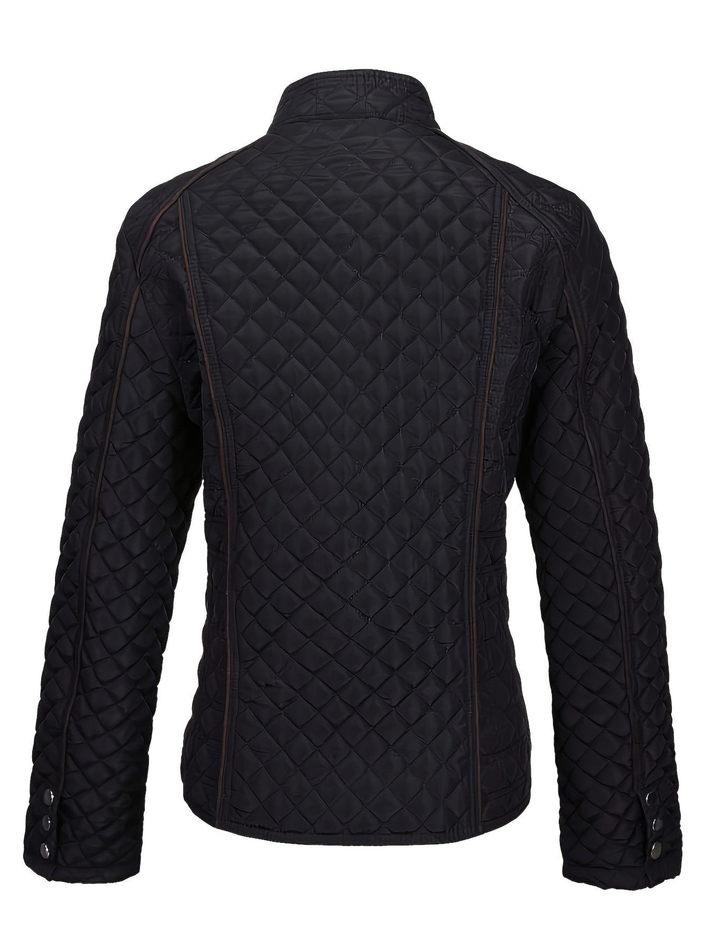 Women's Diamond Quilted Zip-Up Jacket