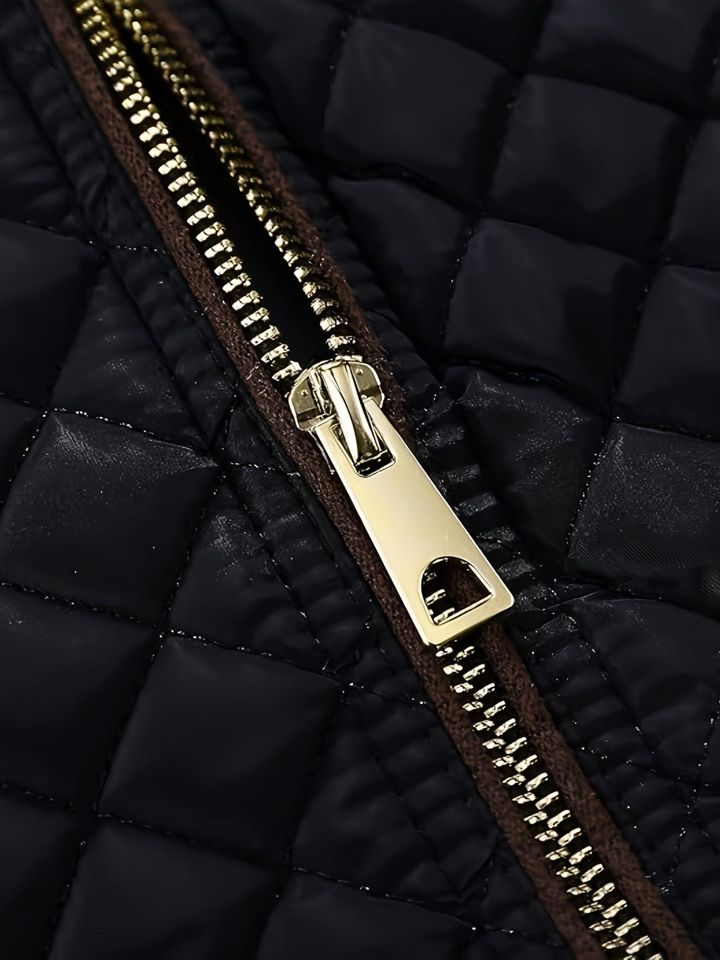Women's Diamond Quilted Zip-Up Jacket