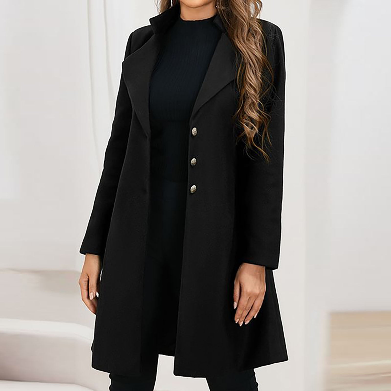 Women’s Tailored Longline Single-Breasted Coat