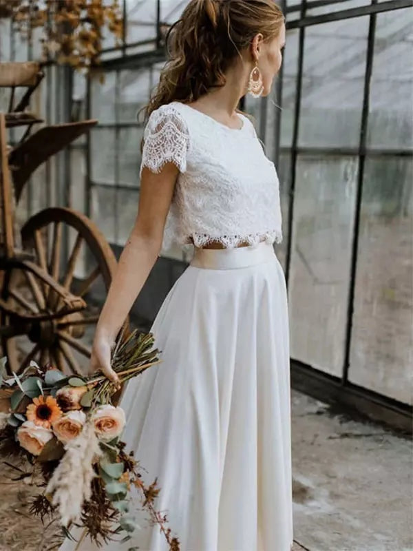 Women's Two-Piece Lace Wedding Dress