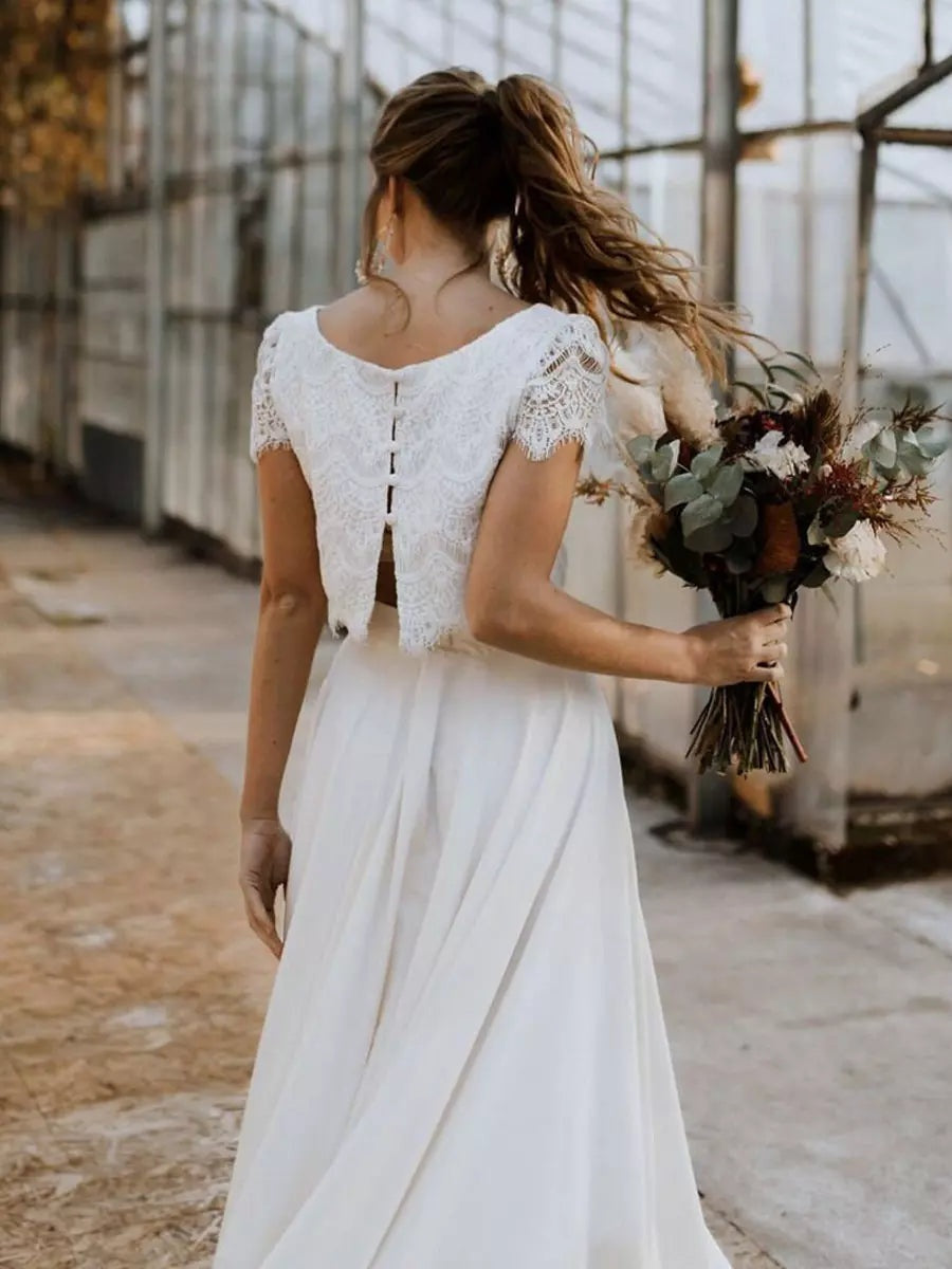 Women's Two-Piece Lace Wedding Dress