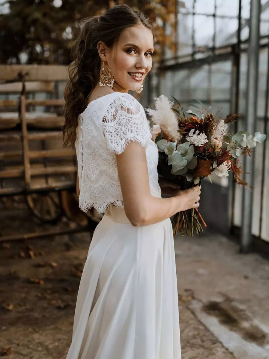Women's Two-Piece Lace Wedding Dress