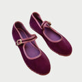 Women's Velvet Mary Jane Ballet Flats