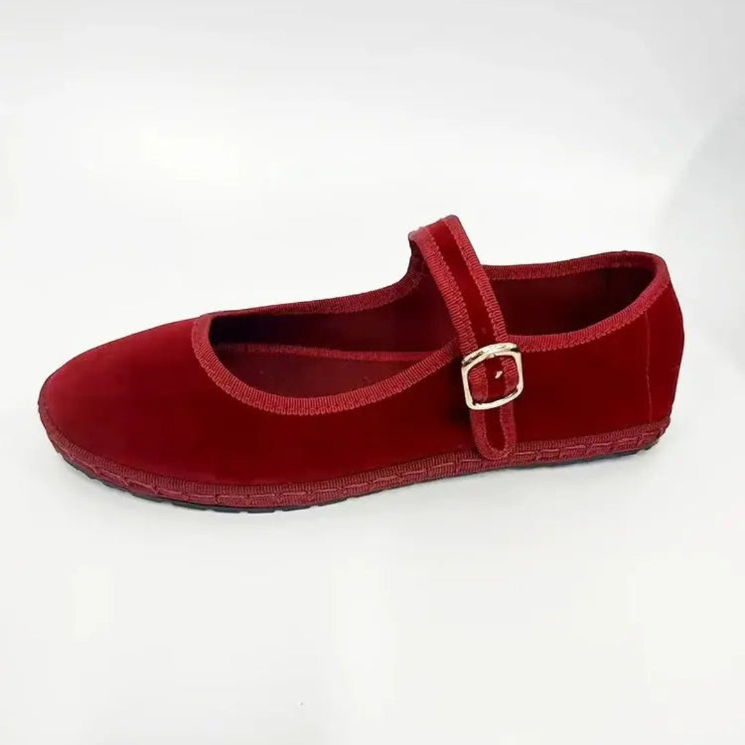 Ballerines babies en velours pour femme