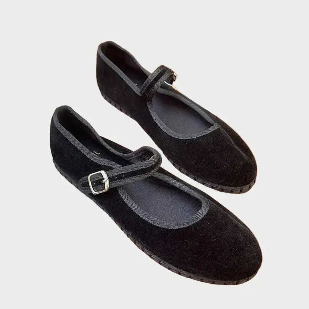 Ballerines babies en velours pour femme