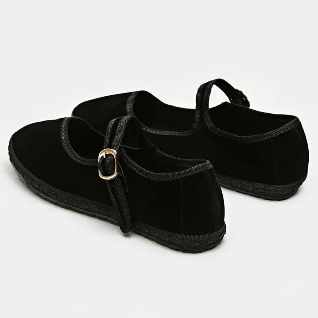 Women's Velvet Mary Jane Ballet Flats