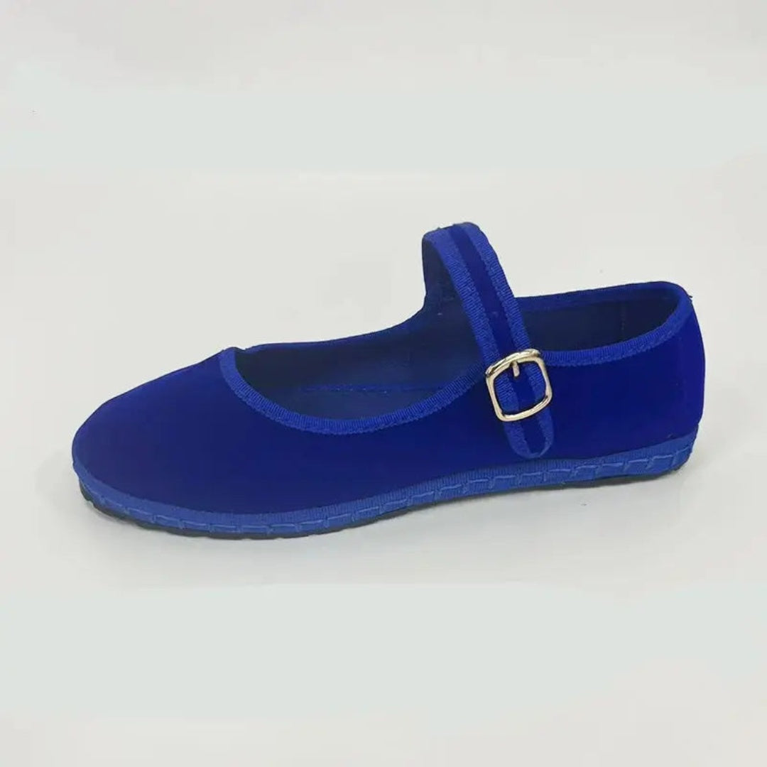 Ballerines babies en velours pour femme