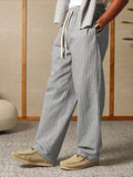 Men’s Striped Wide Leg Trousers