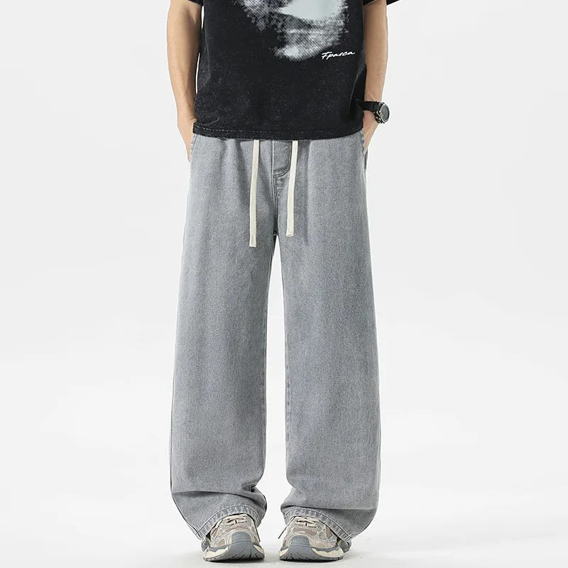 Men’s Wide Leg Drawstring Jeans
