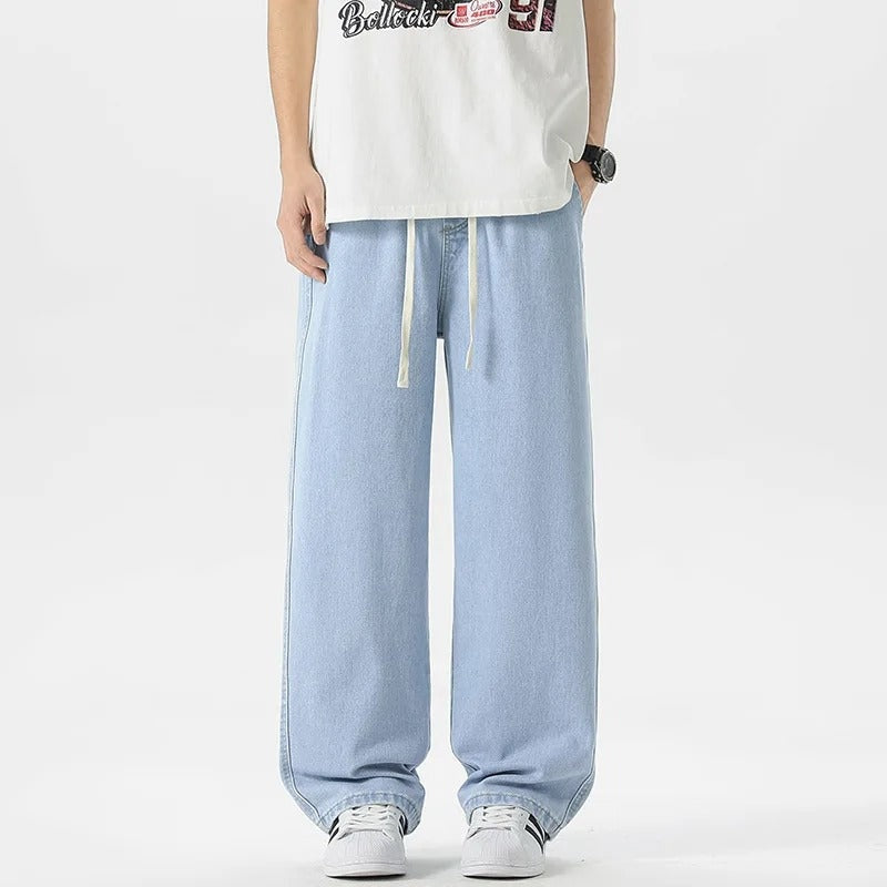 Men’s Wide Leg Drawstring Jeans