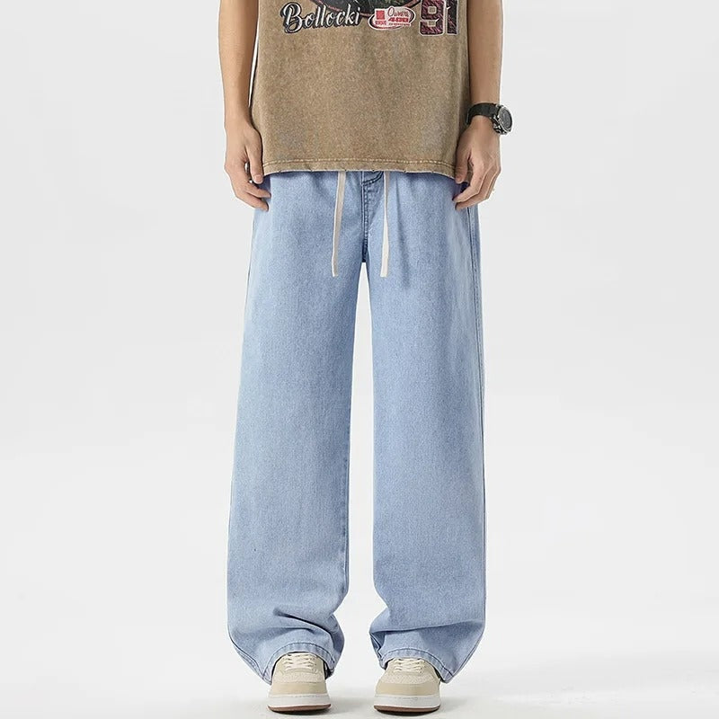 Men’s Wide Leg Drawstring Jeans