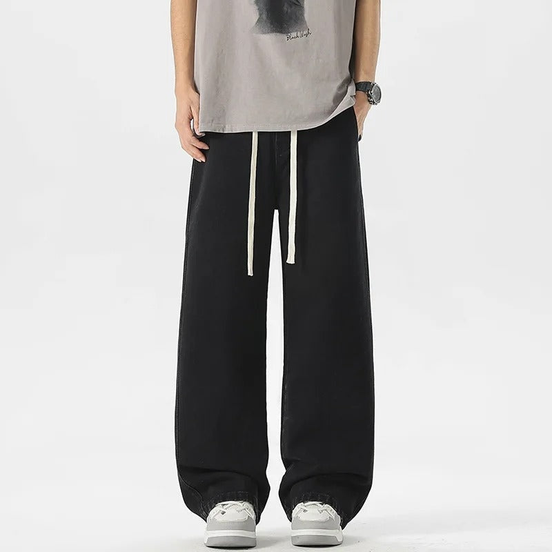 Men’s Wide Leg Drawstring Jeans