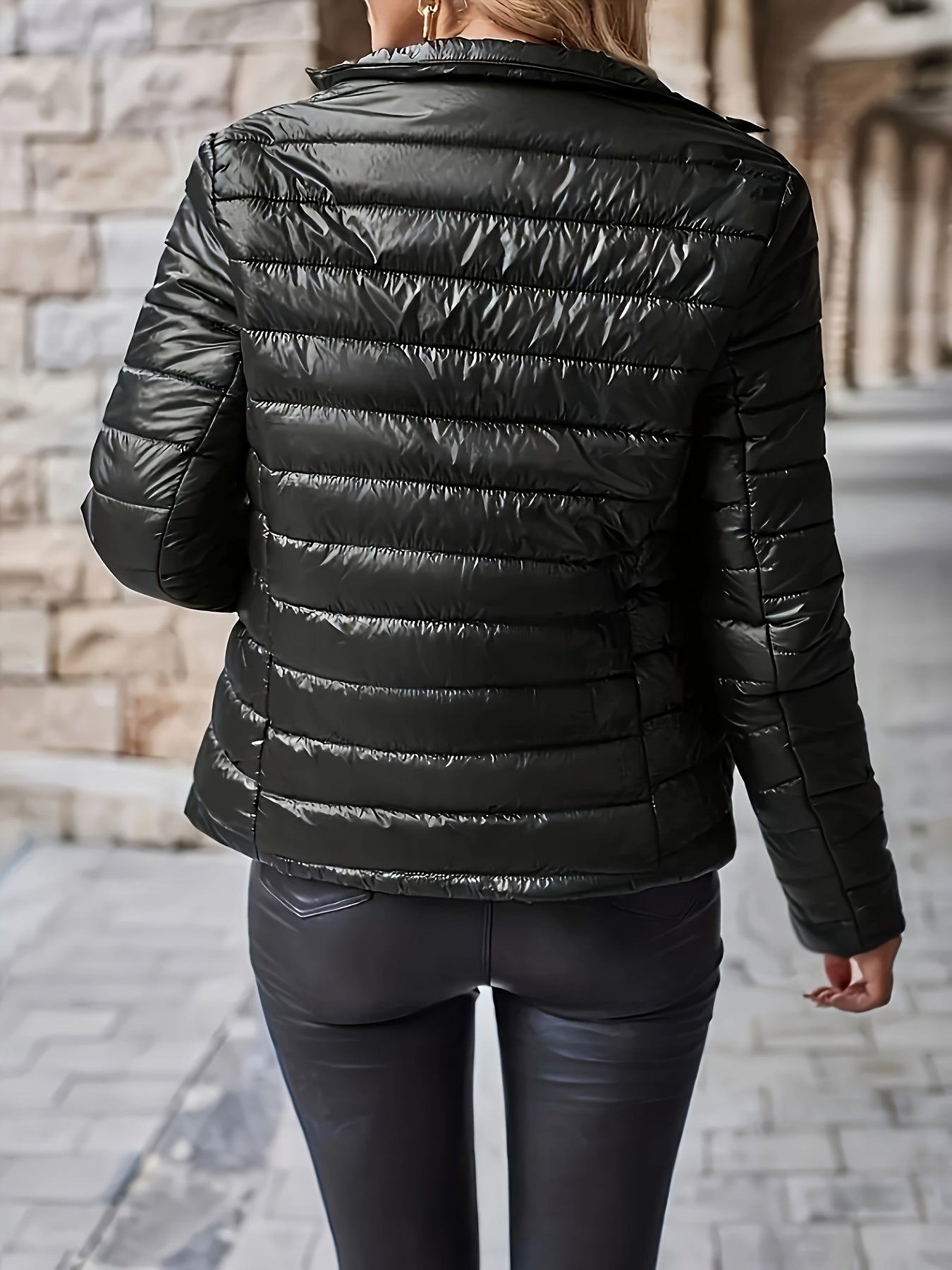 Doudoune matelassée pour femme, doublée polaire