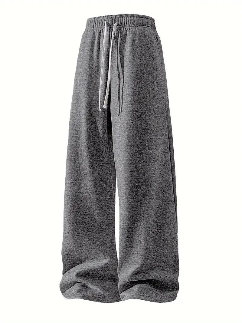 Pantalon homme à jambes larges avec cordon de serrage